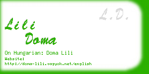 lili doma business card